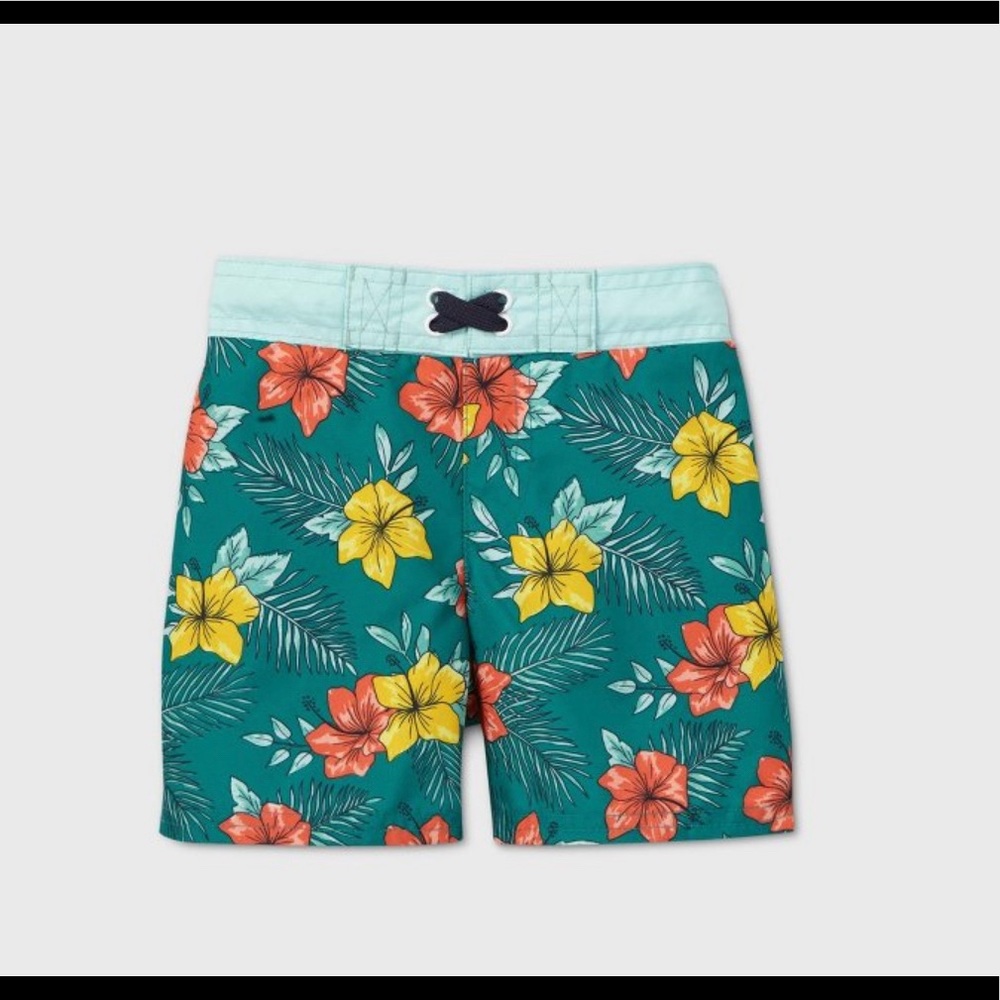 CAT&JACK Toddler Swim floral trunks